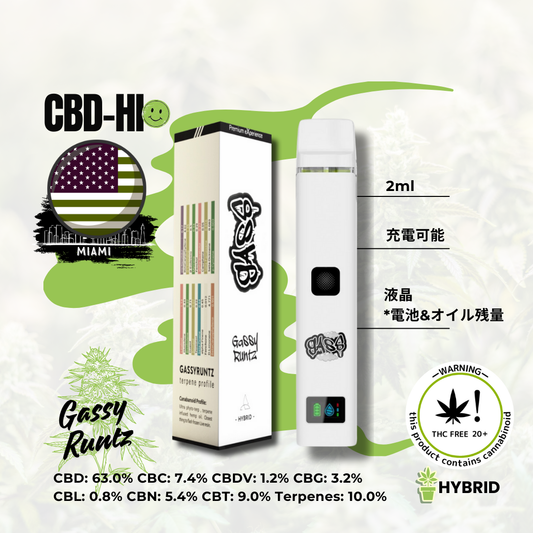 CBD-Hi “Gassy Runtz” Disposable Vape 2ml