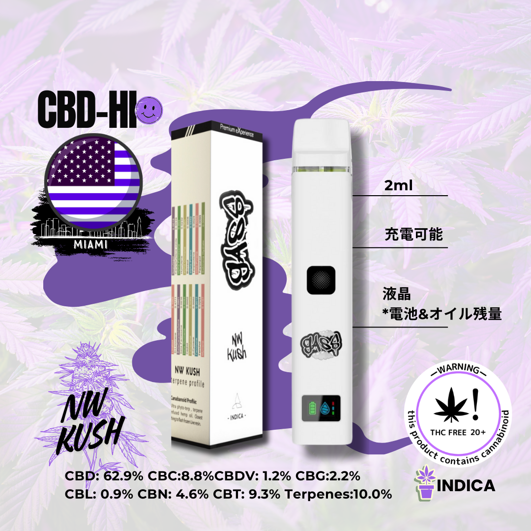 CBD-Hi “NW Kush” Disposable Vape 2ml